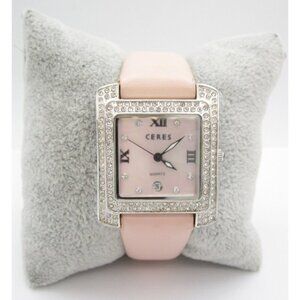 Women Ceres New York Quartz WR Analog 28mm Tank Watch (I44) "New Battery"